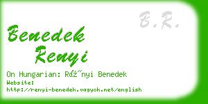 benedek renyi business card